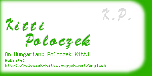 kitti poloczek business card